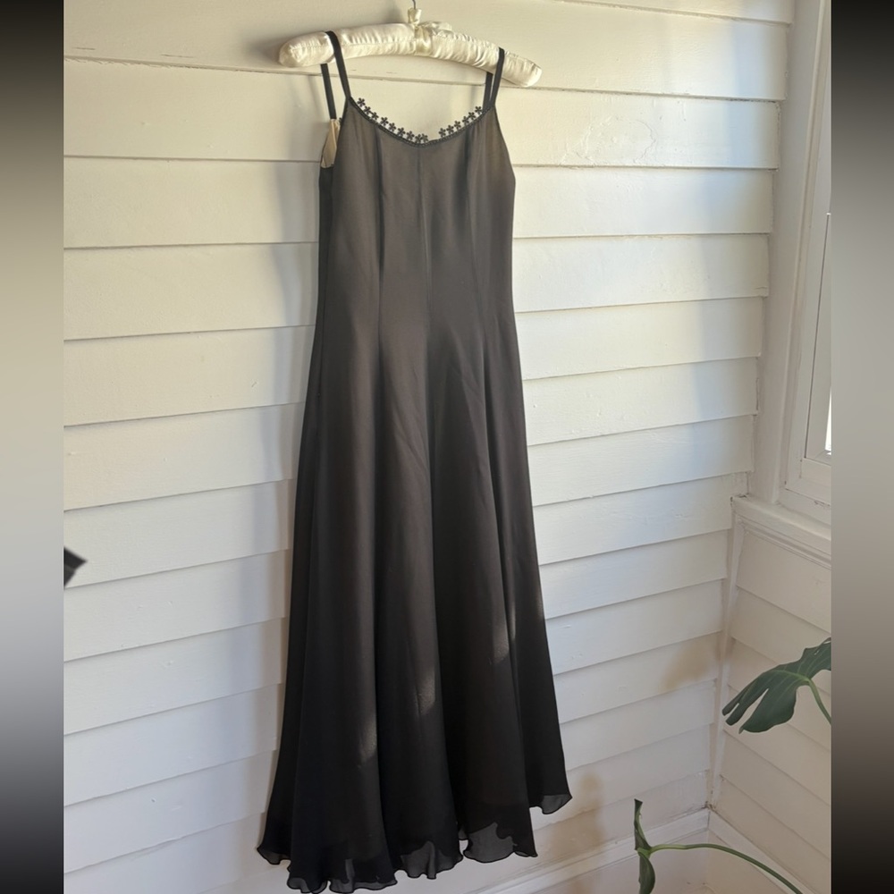 VTG | Saks Fifth Avenue Silk Black Maxi Dress